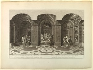 Stich: Versailles, Grotte, Innenansicht