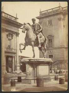 [Reiterstatue des Kaisers Marcus Aurelius, Piazza Del Campidoglio, Rom] von Unknown artist