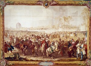 Auszug des türkischen Botschafters Mehmet Effendi aus dem Tuileriengarten nach der Audienz bei König Ludwig XV. am 21.03.1721