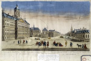 Erste Feuerpumpen vor dem Rathaus von Amsterdam von Unknown artist