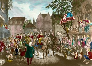 Erster Amerikanischer Unabhängigkeitskrieg: George Washingtons triumphaler Einzug in New York nach der Niederlage der Engländer