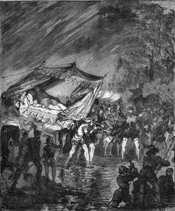 Flucht von Karl V. (1500-1558) nach Innsbruck in Deutschland (1552) von Unknown artist