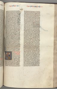 Fol. 357r, Obadiah, historiierte Initiale V, Obadiah und ein Jude in Diskussion von Unknown artist
