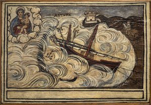 Ehemaliges Voto (Ex Voto) Seemann, beliebtes Angebot als Zeichen der Hingabe und Dankbarkeit des Seemanns, der die Gefahren des Meeres überlebt hat, aus der Kirche von Carmine, Torre del Greco, in der Nähe von Neapel, 19. Jahrhundert Italien