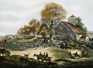 Fuchsjagd in Surrey, Großbritannien