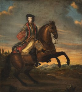 Porträt von Friedrich IV. (1671-1702), Herzog von Holstein-Gottorp zu Pferd, Anonym