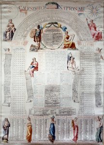 Französische Revolution: Nationaler Kalender berechnet für dreißig Jahre ab dem 31.12.1792