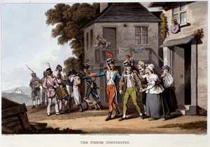 Französische Wehrpflichtige, ca. 1814 - in Historische, militärische und marine Anekdoten und Vorfälle, die den Waffen Großbritanniens und ihrer Verbündeten widerfuhren, endend in Waterloo von Edward Orne
