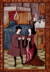 Galantes Treffen in einem Schlafzimmer