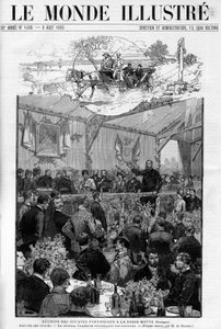 Rede von General Charette bei der Versammlung der Päpstlichen Zuaven in der Basse Motte in der Bretagne, in „The Illustrous World 1885“ von Unknown artist