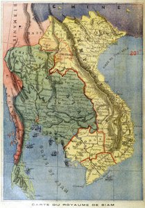 Geografische Karte des Königreichs Siam - in „Le petit journal“