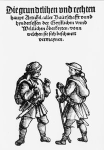 Deutsche Bauernwaffen während des Aufstands im 16. Jahrhundert von Unknown artist