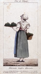 Grüner Bohnenhändler - in „Cris de Paris“, Anfang 19. Jahrhundert von Unknown artist
