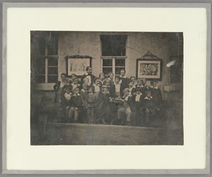 Gruppenporträt von Schuljungen und ihrem Lehrer, Norddeutschland von Unknown artist