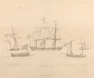 HM Yacht Der Prinzregent und ihr Schiffsboot