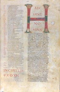 Haec sunt nomina: Initiale des Buches Exodus, XI Jahrhundert