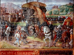 Hebräische Ritter unter der Führung von David (Miniatur)