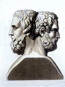 Herodot (484 v. Chr. - 425 v. Chr.), griechischer Historiker und Thukydides (ca. 465 v. Chr. - 395 v. Chr.), griechischer Historiker
