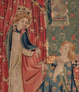 Geschichte von St. Piat und St. Eleuthère, Szene 11: Die Versuchungen des St. Eleuthère (Detail)