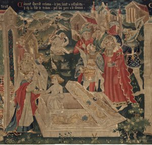 Geschichte von St. Piat und St. Eleuthère, Szene 12: Die Auferstehung der Tochter des Tribuns