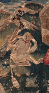 Geschichte von Saint Piat und Saint Eleuthère, Szene 12: Die Auferstehung der Tochter des Tribuns (Detail)