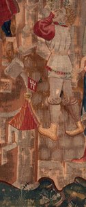 Geschichte von Saint Piat und Saint Eleuthère, Szene 6 Detail links. Ein Mann.