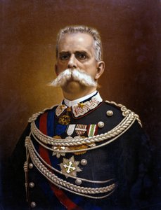 Umberto I., Chromolithographie, späte 19. Jahrhundert von Unknown artist