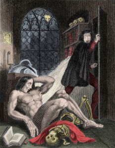 Illustration zu „Frankenstein“ von Mary Wollstonecraft Shelley von Unknown artist