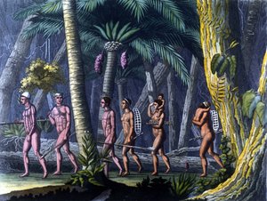 Indiens Puris im Wald