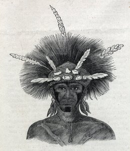 Ureinwohner von Neuguinea: „Schwarzer“ von Doreh. Gravur in „L