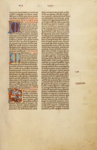 Initial E: Zwei kämpfende Ritter von Unknown artist