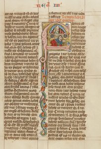 Initiale F: Die Himmelfahrt des Elija von Unknown artist