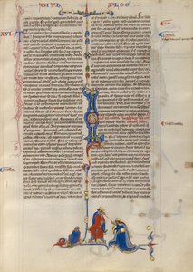 Initiale L: Esther vor König Ahasverus