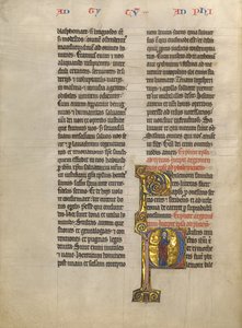 Initiale P: Heiliger Paulus mit einem Buch