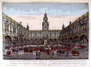 Innenansicht der Royal London Stock Exchange - Optische Ansicht von Unknown artist