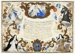 Investitururkunde von Schwester Maria Theresa Baglioni