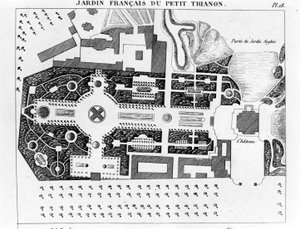 Französischer Garten des Petit Trianon - in „Essay sur la composition et l