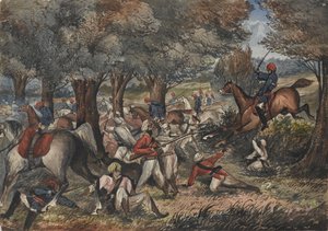 Jat Horse Yeomanry in Bolwal an der nepalesischen Grenze von Unknown artist