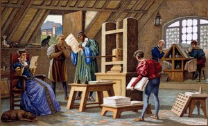 Johannes Gensfleisch Gutenberg (1400-1468), Erfinder der Druckerpresse (1438)