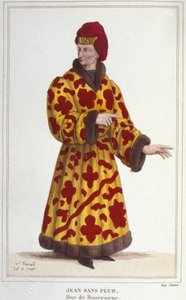 Johann Ohnefurcht (1371-1419), Herzog von Burgund. Gravur von 1830