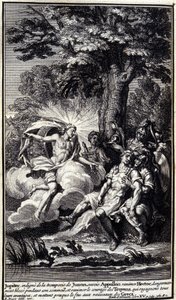 Jupiter, empört über Junos Täuschung, sendet Apollo, um Hektor zu heilen (Illustration aus Buch XV der Ilias von Homer)