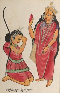 Kalaketu erhält einen Segen von der Göttin Chandi von Unknown artist