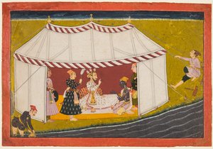König Bikramaditya ruft Madhava, aus einer Madhavanala Kamakandala