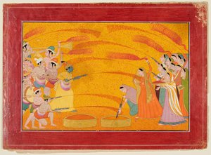 Krishna feiert Holi