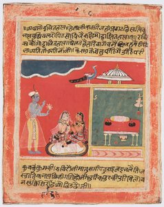 Krishna und Radha vermeiden Verlegenheit: Mottaita Bhava, aus einem Rasikapriya von Unknown artist