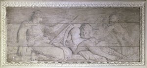 Die Geschichte schreibt auf die Schulter der Zeit, zwischen 1775 und 1785 von Unknown artist