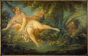 Die überraschte Nymphe, nach Boucher von Unknown artist