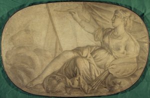 Die Malerei (Allegorie, dekorative Malerei für das Hôtel La Rivière dann Canillac) von Unknown artist
