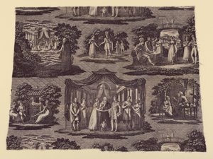 La Trêve de Dieu (Gottes Waffenstillstand) (Möbelstoff) von Unknown artist