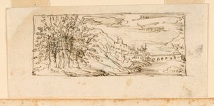 Landschaft mit Brücke